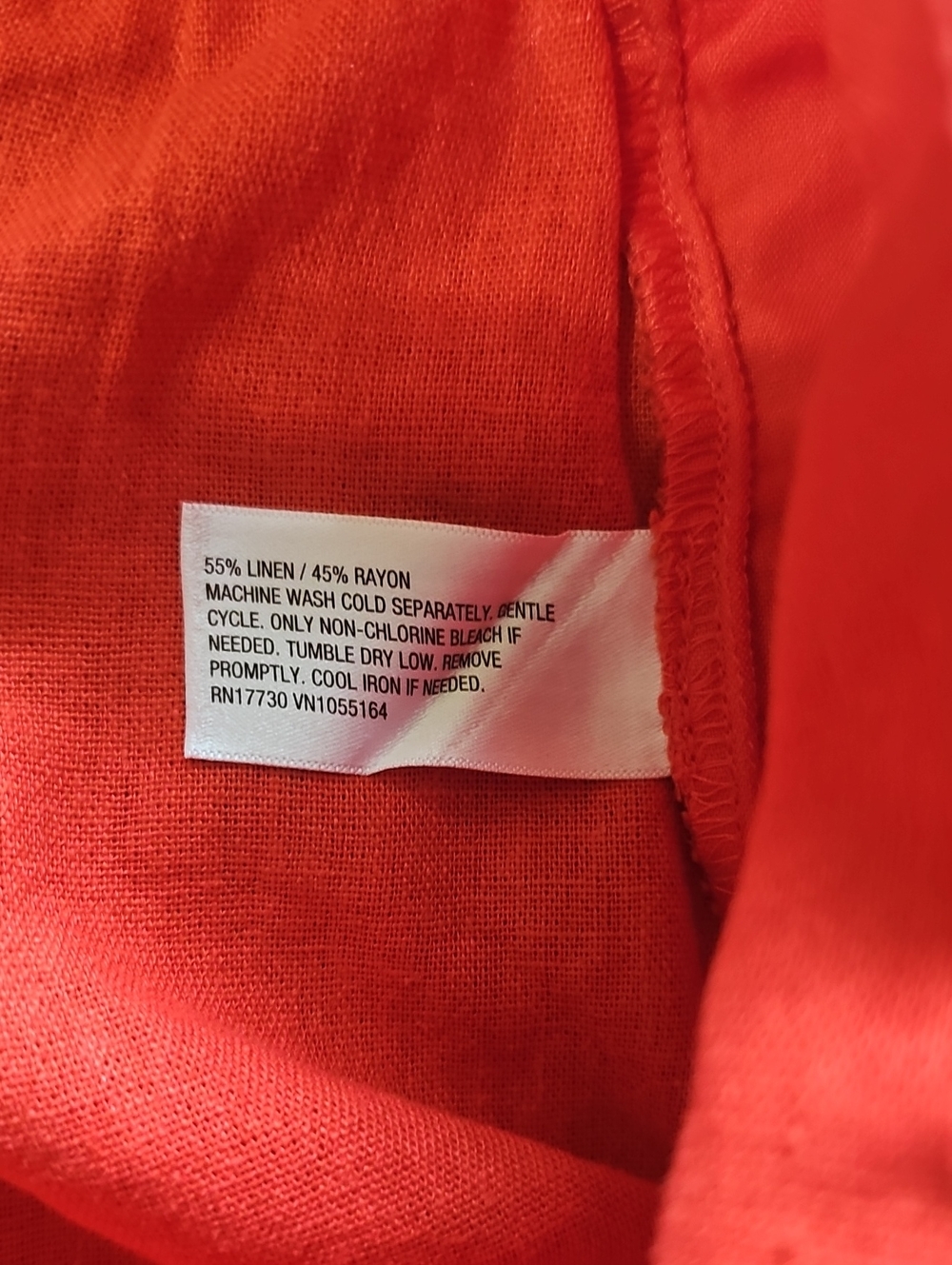 NWT A New Day Skirt Linen Blend Flowy 2X Red - Picture 5 of 6